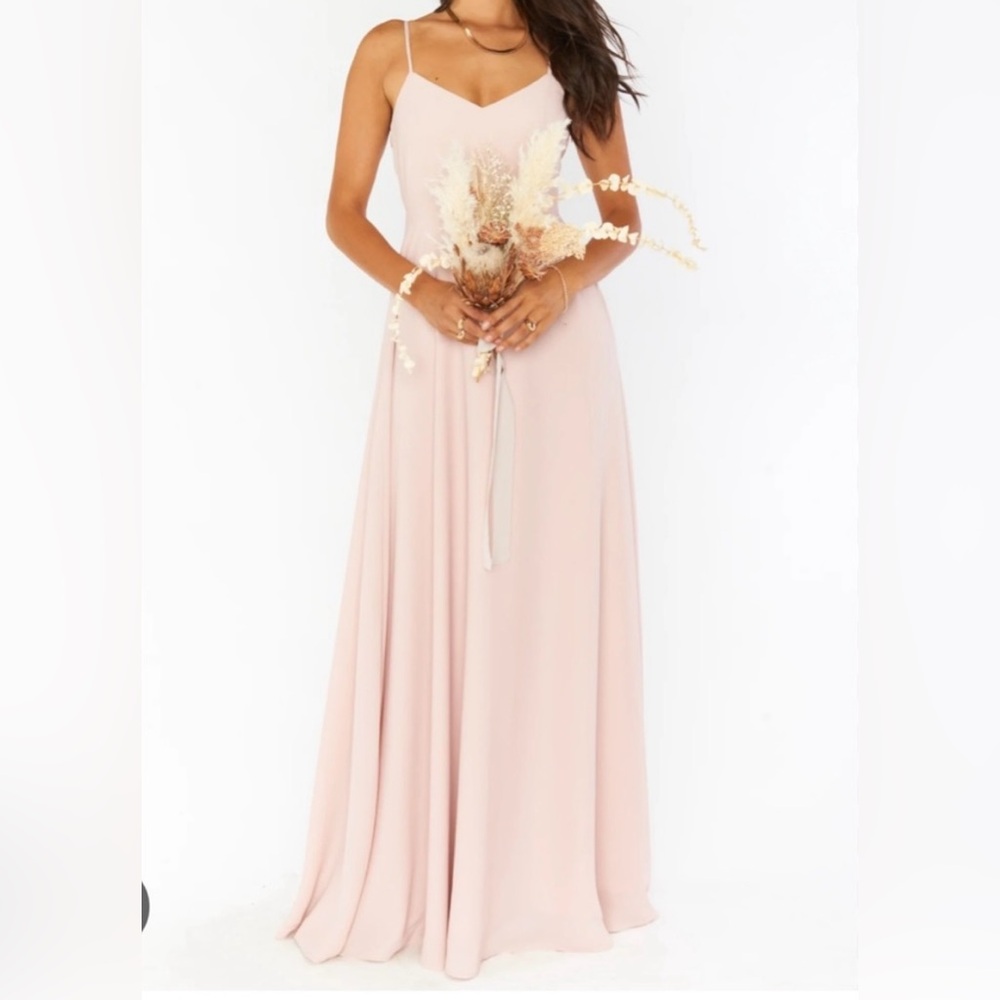 Show me your Mumu- Faith Maxi dress, size S, Dusty blush crisp